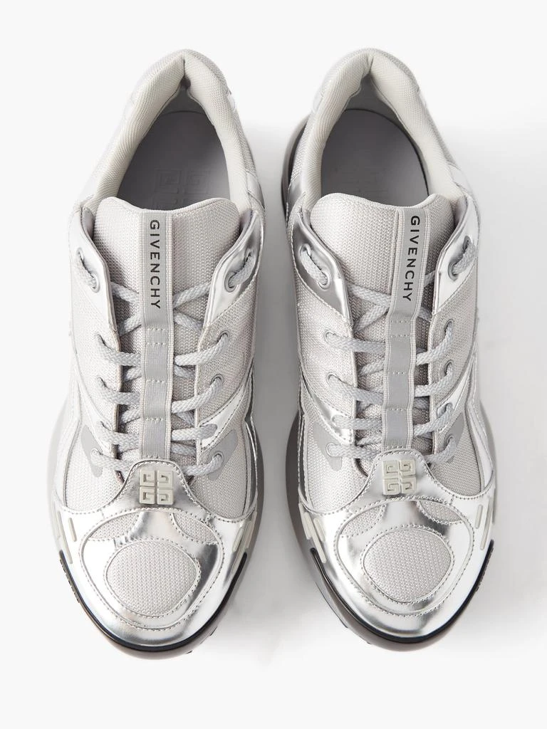 商品Givenchy|GIV 1 mesh and metallic-leather trainers,价格¥4412,第3张图片详细描述
