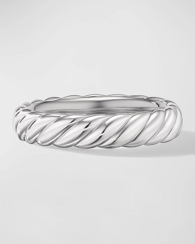 商品David Yurman|Sculpted Cable Band Ring in 18K White Gold, 4.5mm,价格¥9709,第1张图片