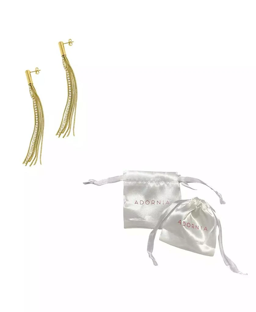 商品ADORNIA|14K Gold-Tone Plated Fringe Chain and Crystal Tassel Earrings,价格¥259,第2张图片详细描述