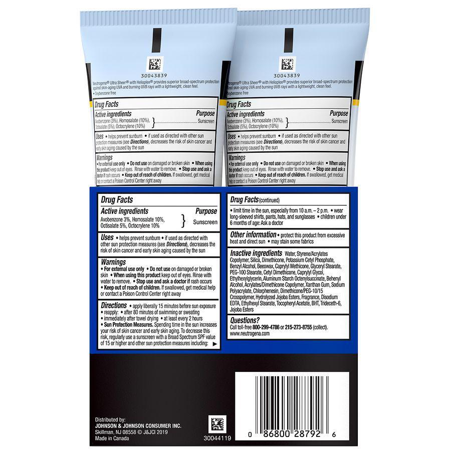商品Neutrogena|超轻盈防水防晒乳 SPF45,价格¥112,第4张图片详细描述