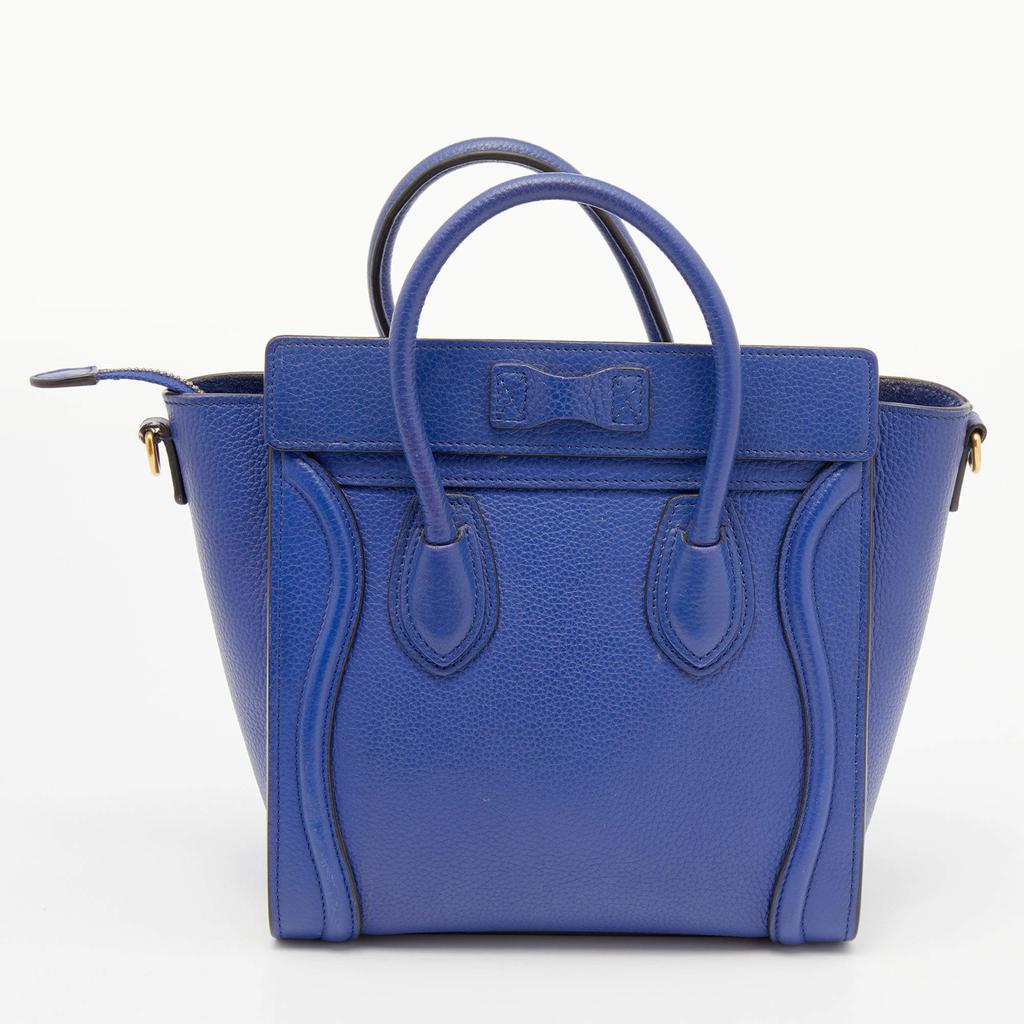 Celine Blue Leather Nano Luggage Tote商品第4张图片规格展示