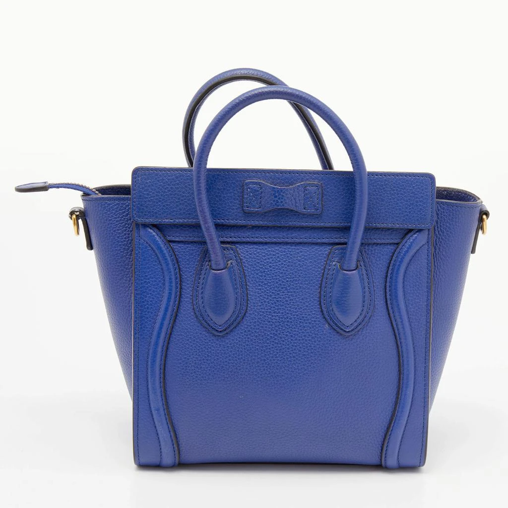 商品[二手商品] Celine|Celine Blue Leather Nano Luggage Tote,价格¥5715,第4张图片详细描述