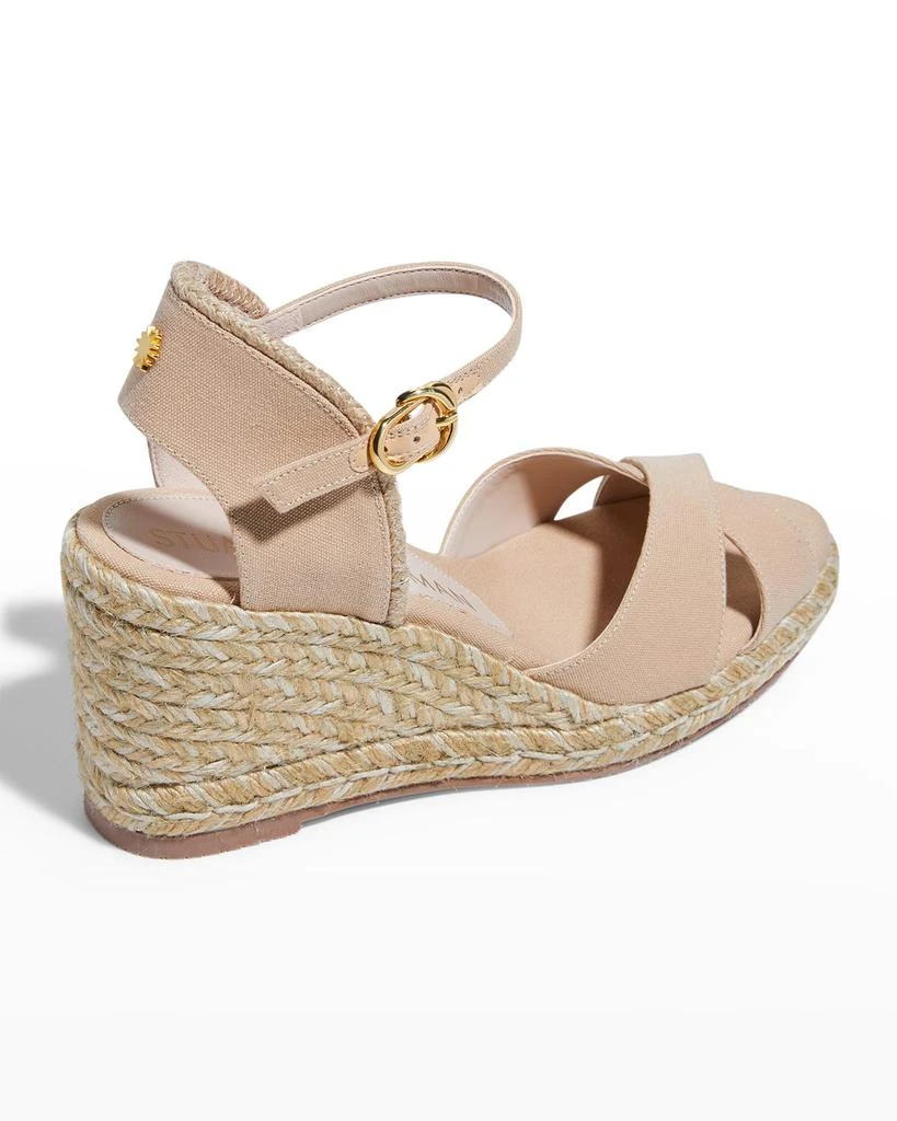 商品Stuart Weitzman|Mirela Crisscross Wedge Espadrille Sandals,价格¥2572,第3张图片详细描述