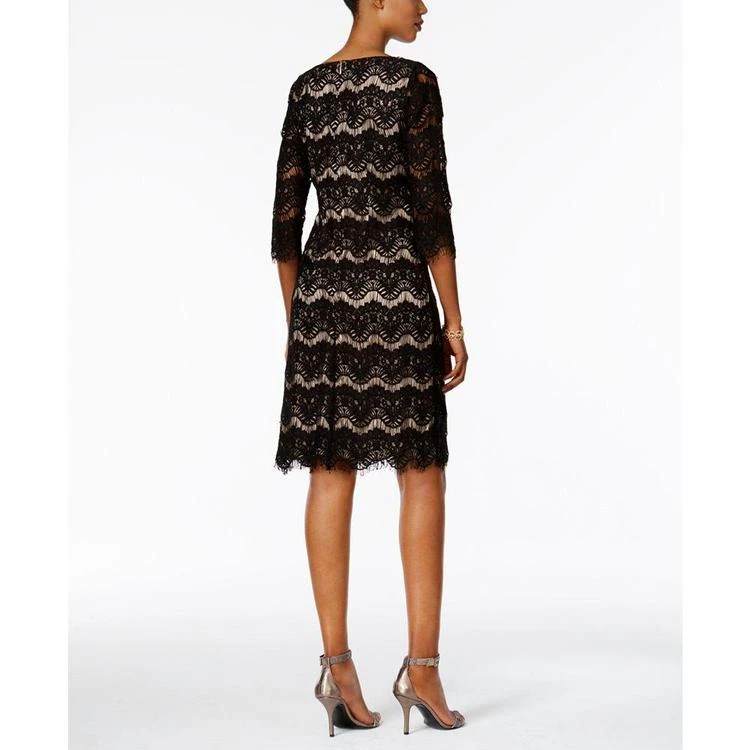 商品Jessica Howard|Petite Lace Illusion Sheath Dress,价格¥687,第3张图片详细描述