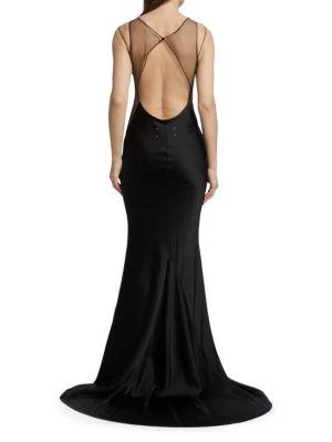 商品MAISON MARGIELA|Open Back & Sheer Trim Gown,价格¥5200,第2张图片详细描述