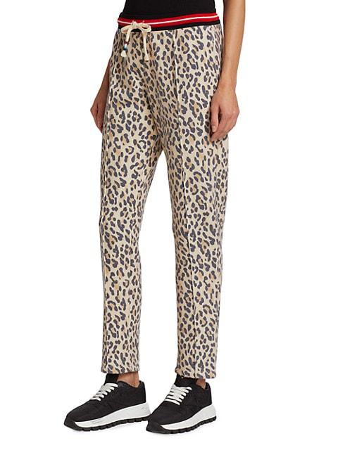 Cheetah Cropped Straight-Leg Jogger Pants商品第4张图片规格展示