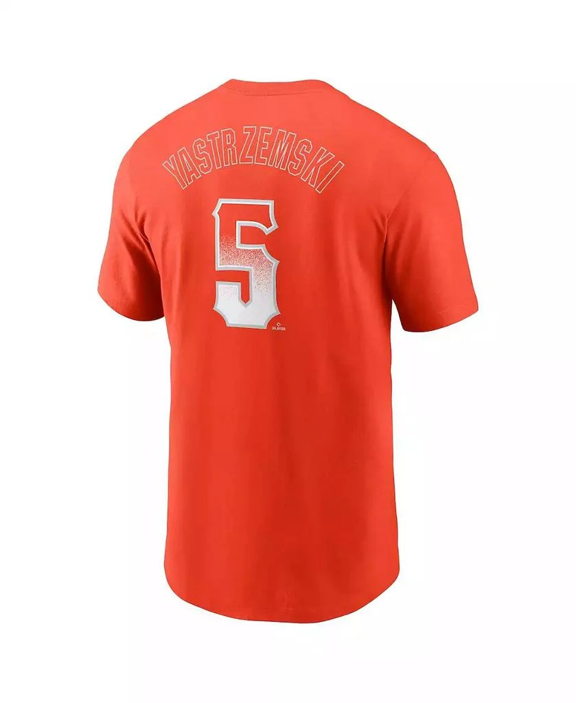 商品NIKE|Men's Mike Yastrzemski Orange San Francisco Giants City Connect Name and Number T-shirt,价格¥297,第4张图片详细描述