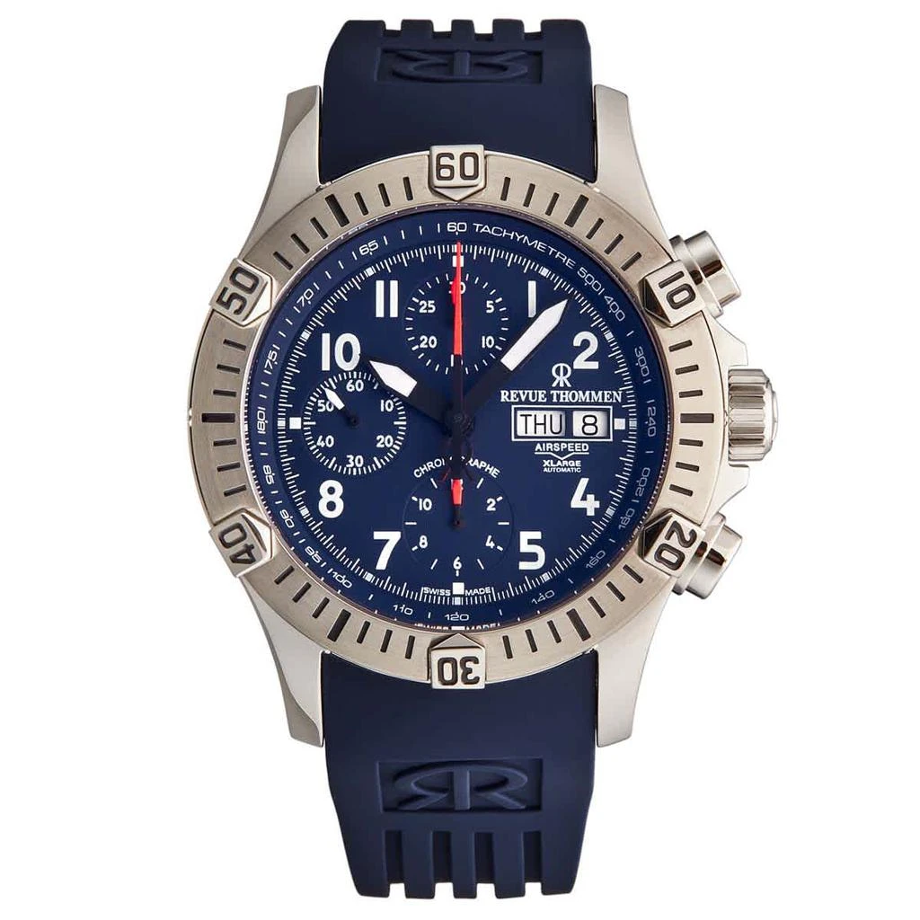 商品Revue Thommen|Air speed Chronograph Automatic Blue Dial Men's Watch 16071.6825,价格¥6973,第1张图片