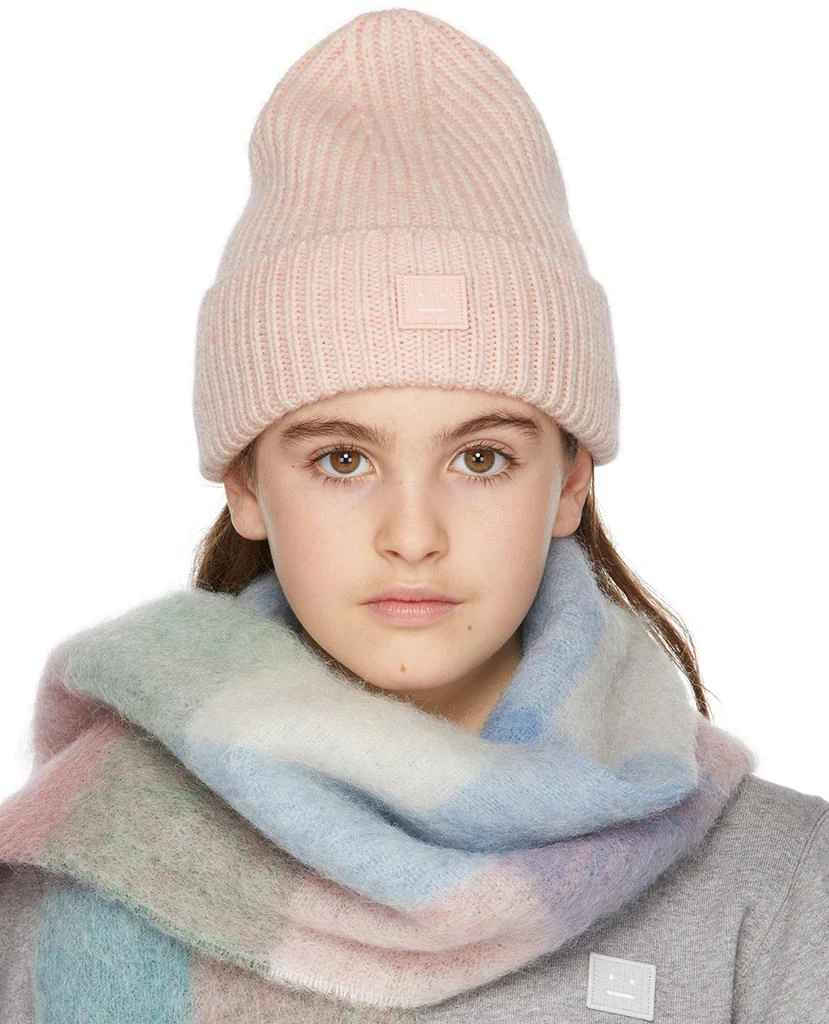 商品Acne Studios|Kids Pink Ribbed Wool Beanie,价格¥759,第1张图片