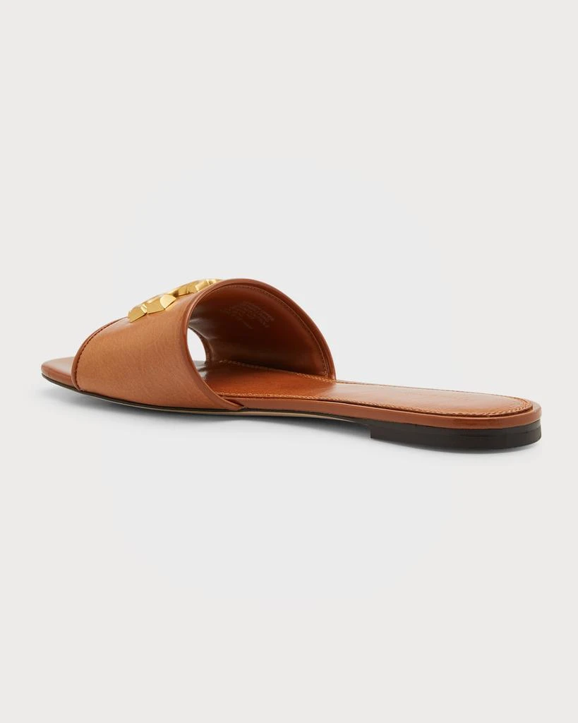 商品Tory Burch|Eleanor Calfskin Medallion Flat Sandals,价格¥2335,第3张图片详细描述