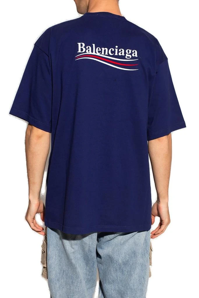 商品Balenciaga|Balenciaga Political Campaign Logo Printed Crewneck T-Shirt,价格¥3951,第3张图片详细描述