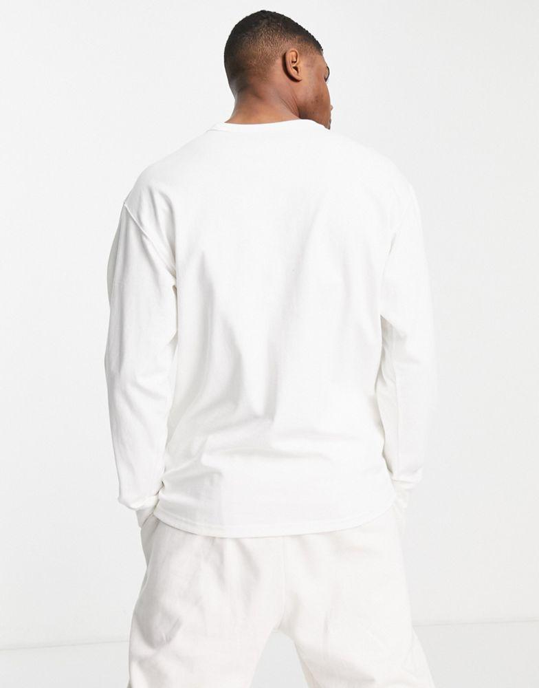 Nike Premium Essentials oversized heavyweight long sleeve t-shirt in white商品第3张图片规格展示