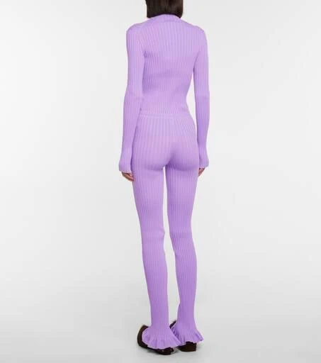 商品Acne Studios|Ribbed-knit cotton-blend leggings,价格¥1897,第3张图片详细描述