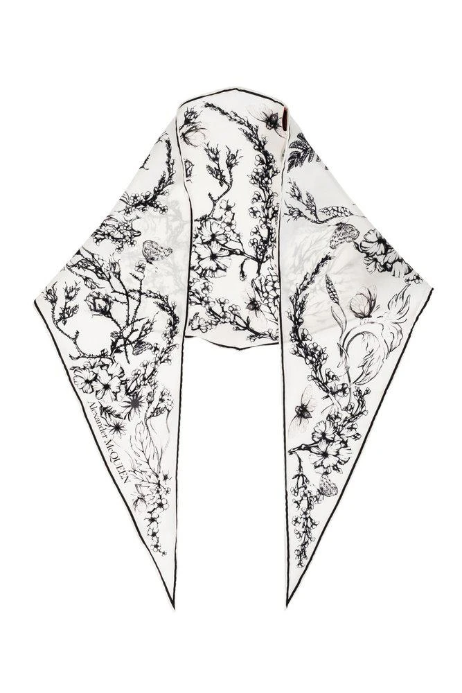 商品Alexander McQueen|Alexander McQueen Graphic Printed Pointed-Tip Scarf,价格¥1520,第1张图片