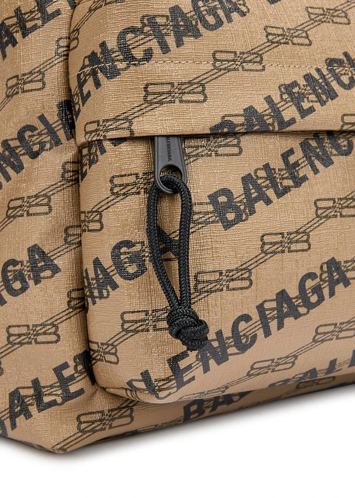 商品Balenciaga|Monogrammed coated canvas backpack,价格¥8306,第3张图片详细描述