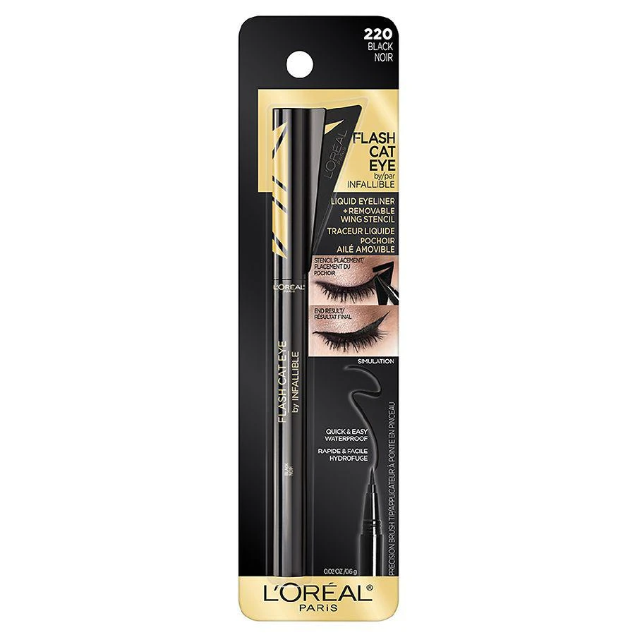 商品L'Oreal Paris|Flash Cat Eye Waterproof Brush Tip Liquid Eyeliner,价格¥108,第3张图片详细描述