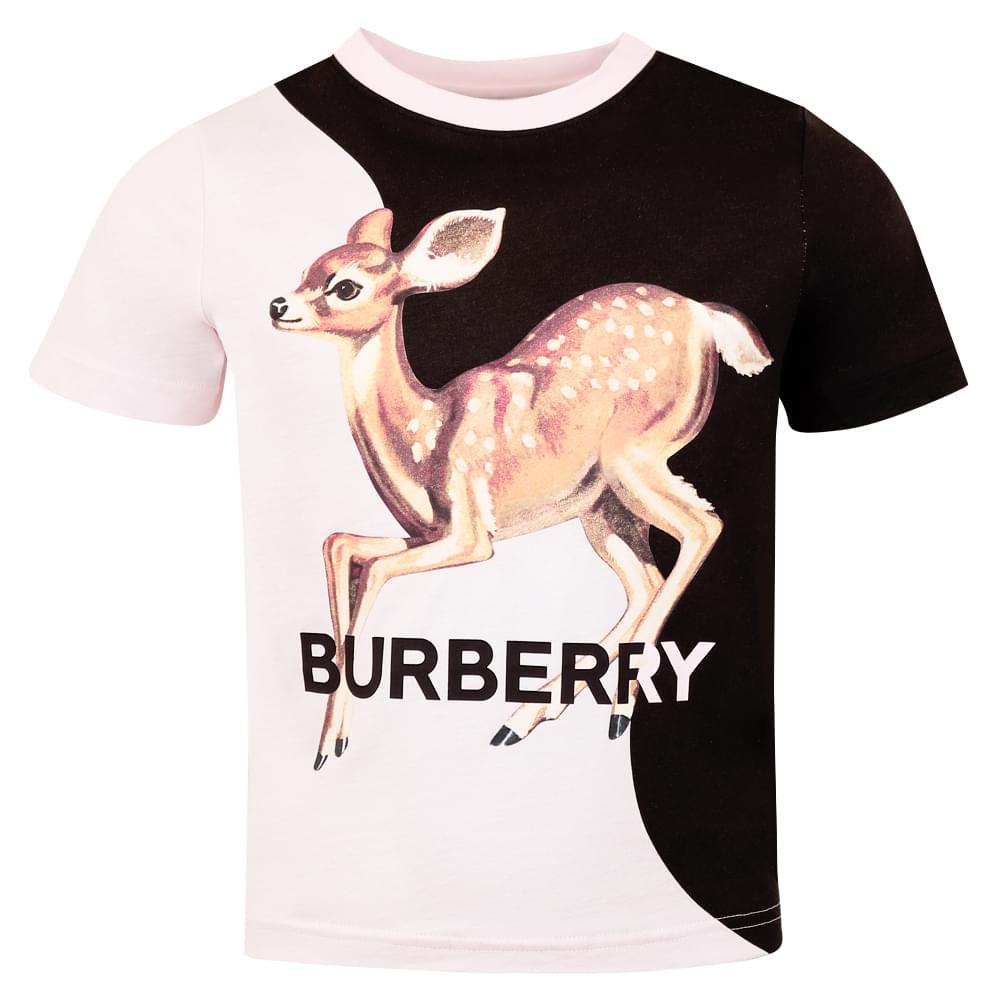 Pink & Black Short Sleeve Deer T Shirt商品第1张图片规格展示