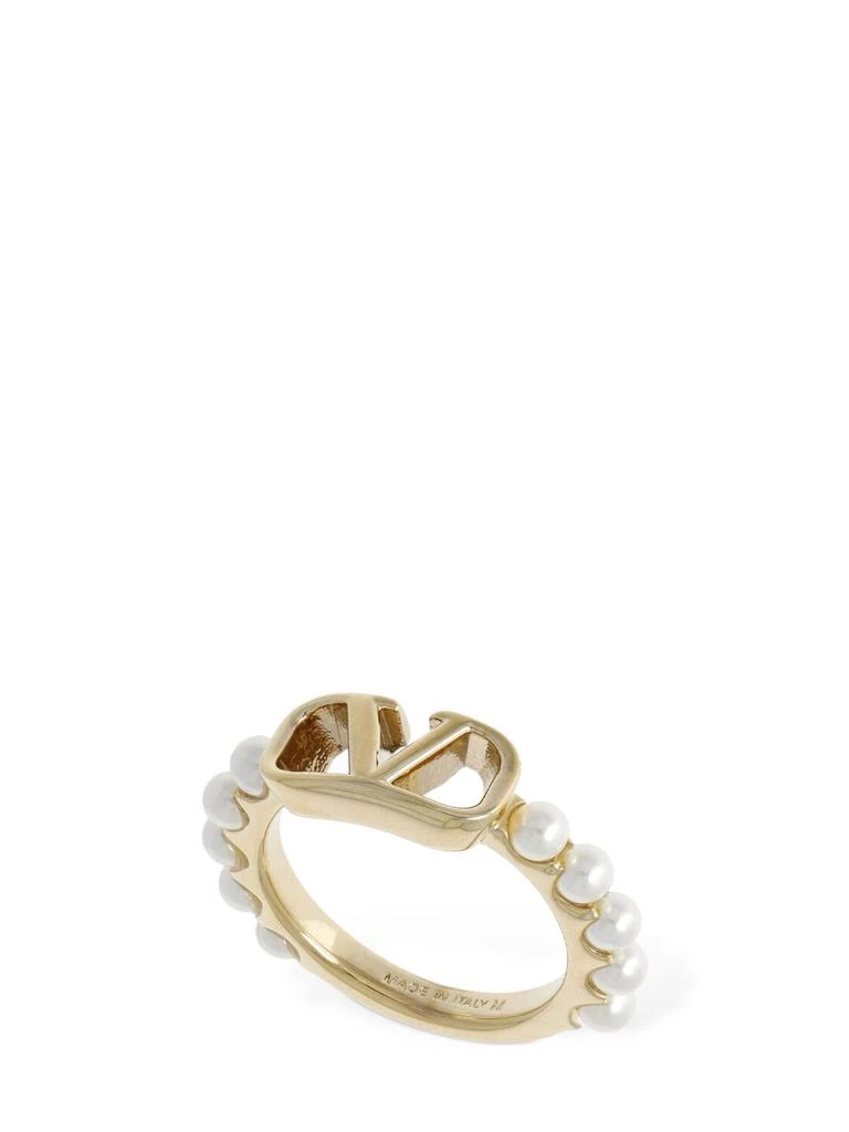 商品Valentino|V Logo Signature Faux Pearl Ring,价格¥1323,第1张图片