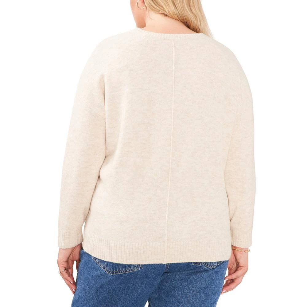 商品Vince Camuto|Plus Size Cozy V-Neck Long Sleeve Sweater,价格¥100,第2张图片详细描述