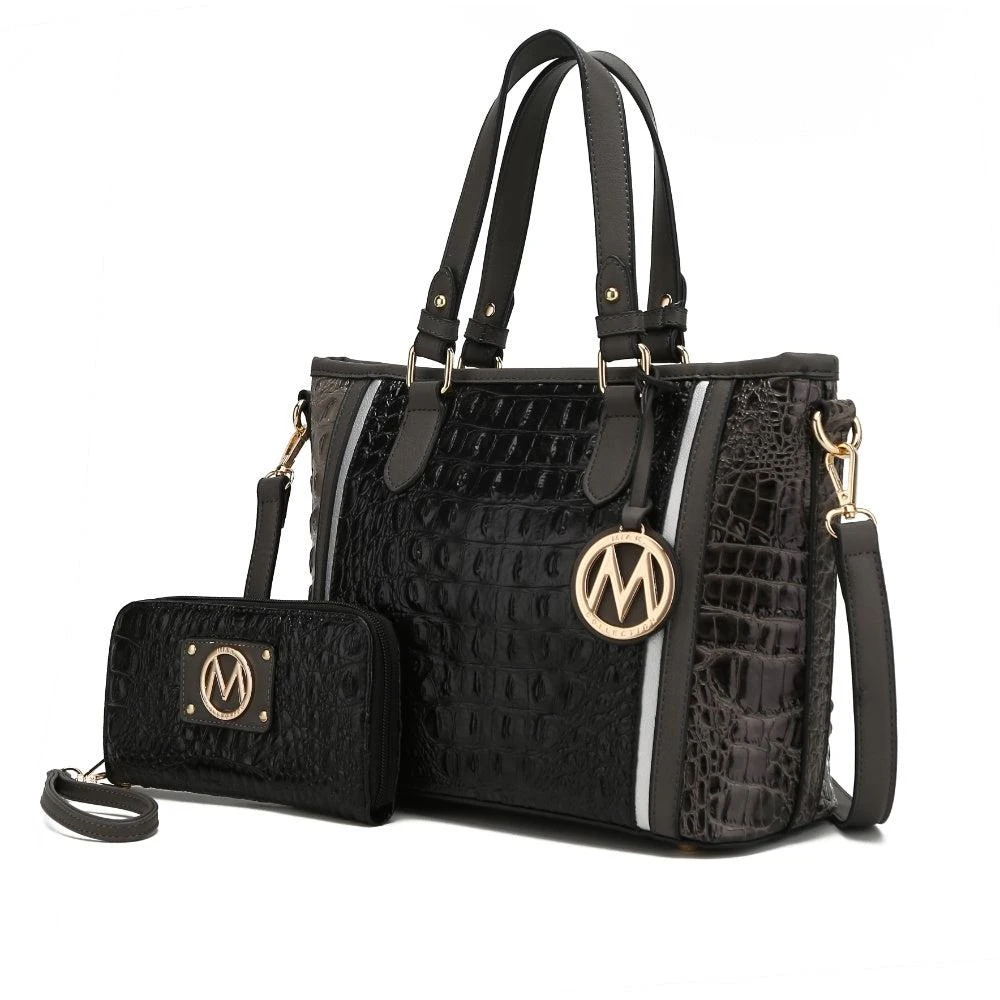 商品MKF Collection By Mia K.|Lizza Croco Embossed Tote Handbag for Women,价格¥751,第1张图片