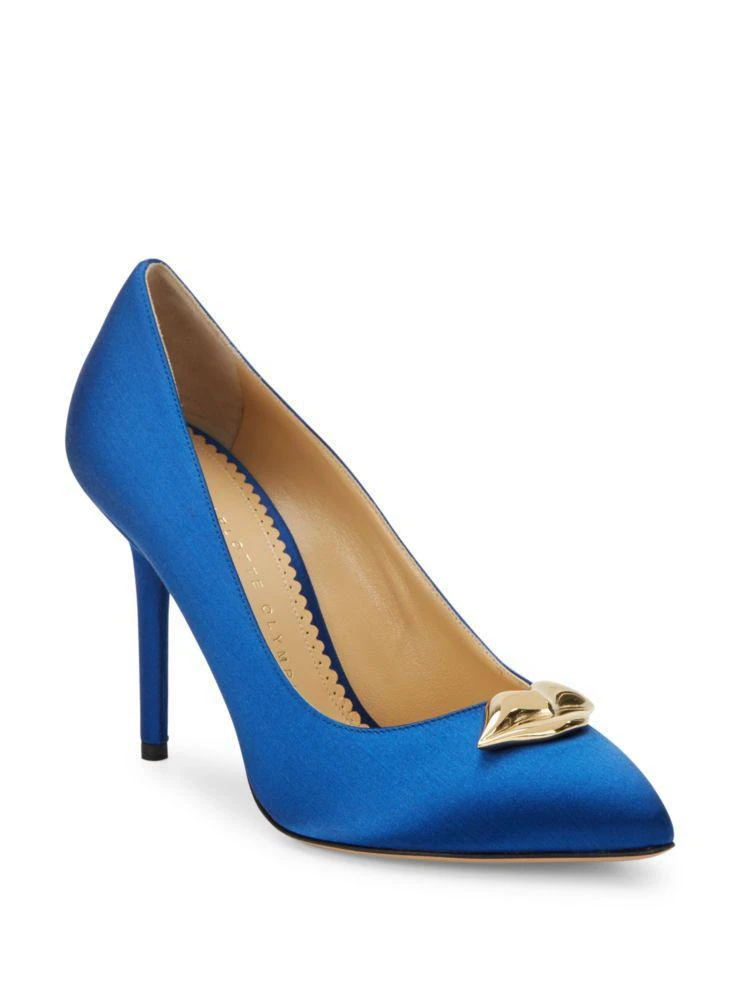 商品Charlotte Olympia|Lippy Eva Satin Pumps,价格¥2050,第1张图片