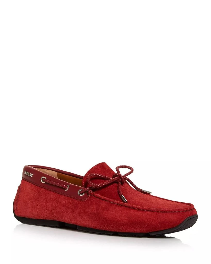 商品Bally|NEW Bally Pindar Men's 6231347 Red Leather Suede Drivers,价格¥1694,第1张图片