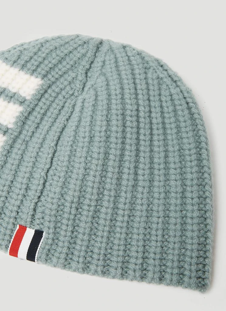 商品Thom Browne|4 Bar Knit Beanie Hat,价格¥1664,第3张图片详细描述