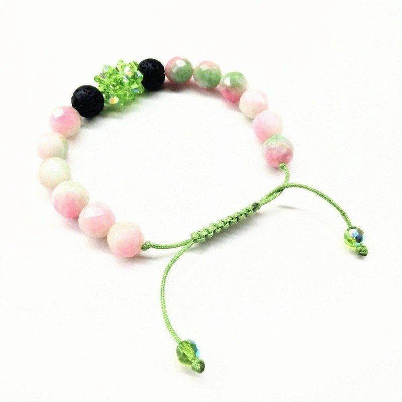 商品Alexa Martha Designs|Gem Packed Watermelon Jade Crystal Lava Rock Bracelet,价格¥559,第1张图片