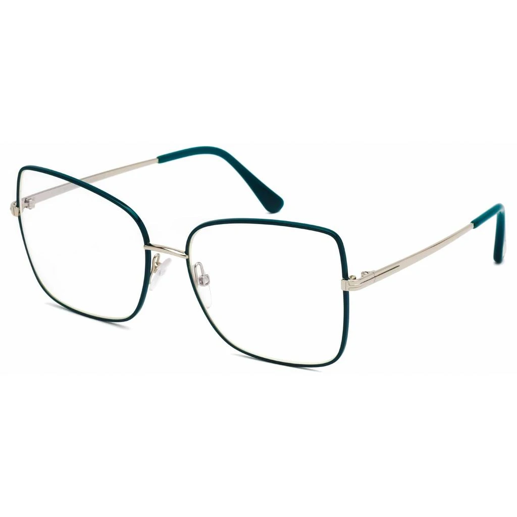 商品Tom Ford|Tom Ford Women's Eyeglasses - Dark Green Metal Butterfly Full-Rim Frame | FT5613-B 098,价格¥743,第1张图片