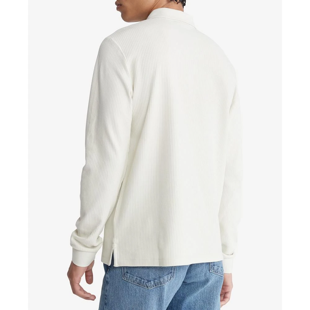 商品Calvin Klein|Men's Regular-Fit Drop Needle Long-Sleeve Polo Shirt,价格¥284,第2张图片详细描述