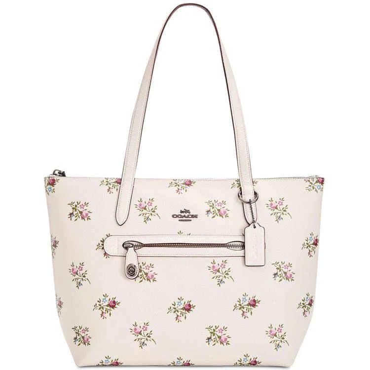 商品Coach|Taylor Cross Stitch Floral Print Small Tote,价格¥579,第1张图片