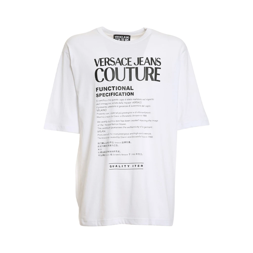 商品[国内直发] Versace|VERSACE JEANS COUTURE 白色男士T恤 72GAHT21-CJ00O-003,价格¥673,第1张图片