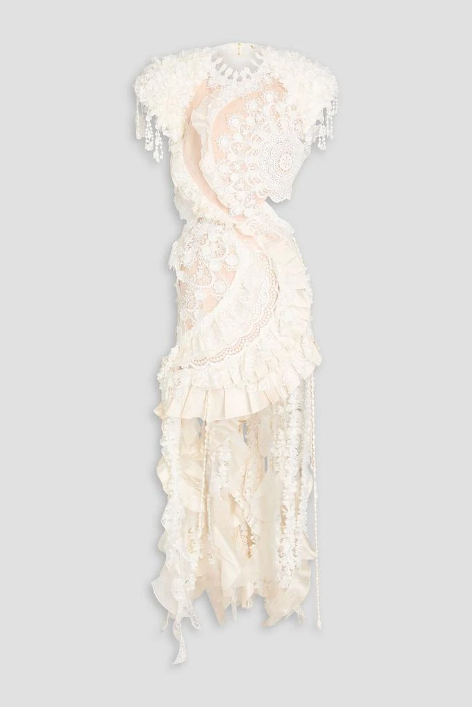 商品Zimmermann|Embellished cotton-blend guipure lace, tulle and organza dress,价格¥15357,第1张图片