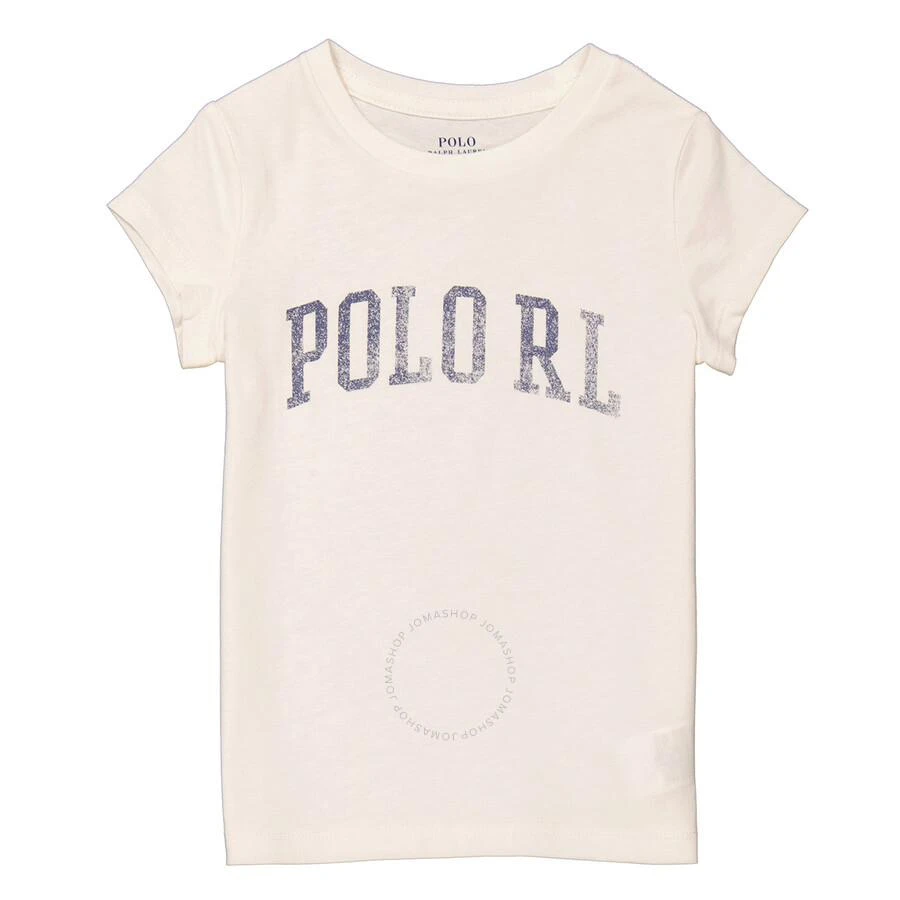 商品Ralph Lauren|Girls Deckwash White Graphic Cotton T-Shirt,价格¥365,第1张图片