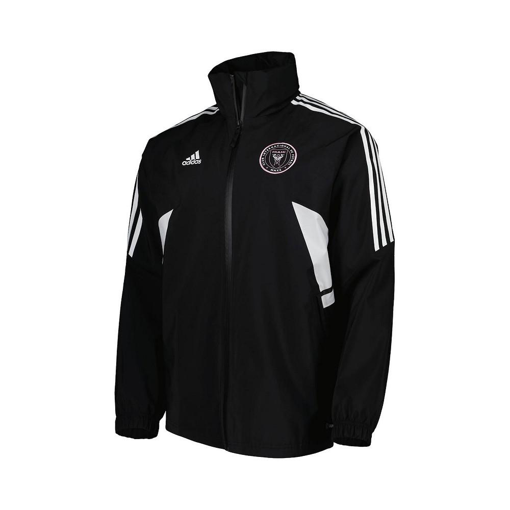 Men's Black Inter Miami CF Full-Zip Hoodie Rain Jacket商品第2张图片规格展示