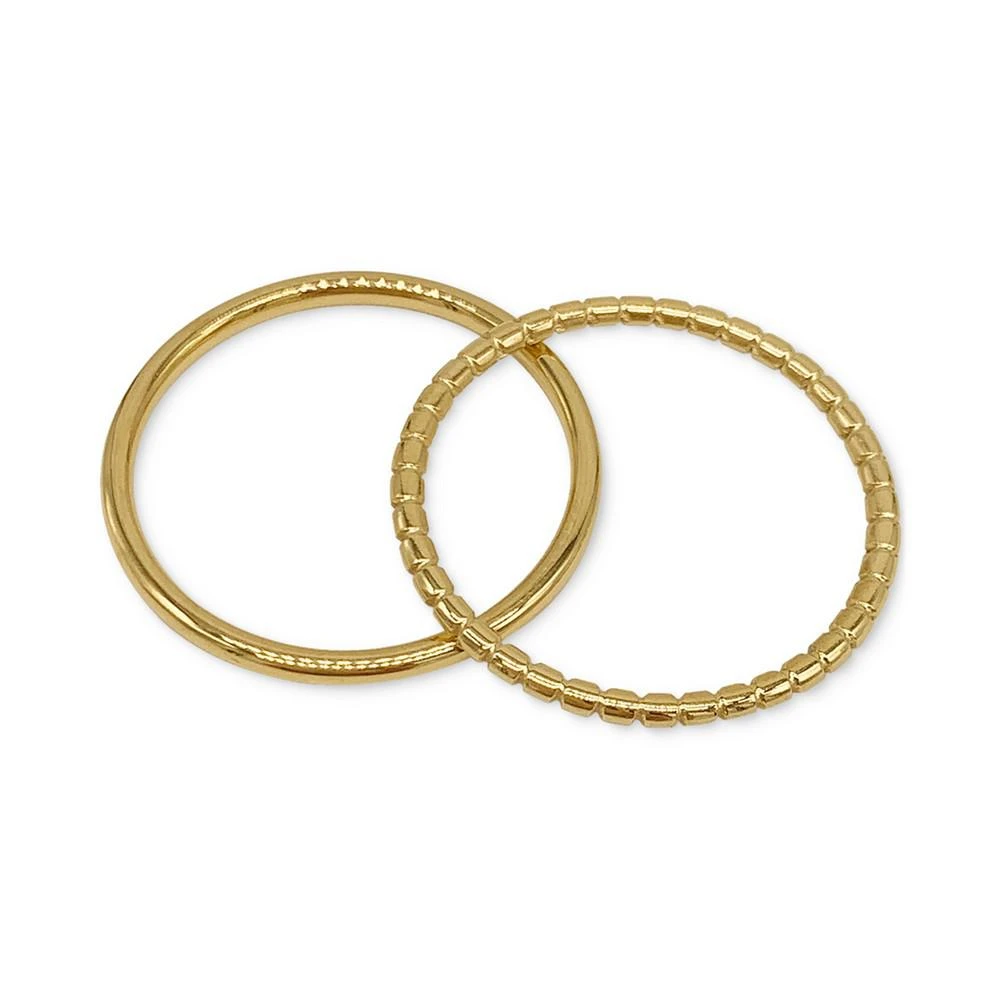 商品ADORNIA|Gold-Tone Water-Resistant Stacking Ring Set,价格¥168,第1张图片