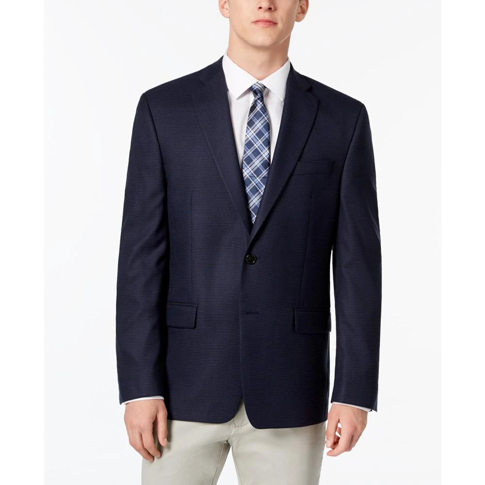 商品Ralph Lauren|Men's Classic-Fit Ultraflex Stretch Navy Check Blazer,价格¥336,第1张图片