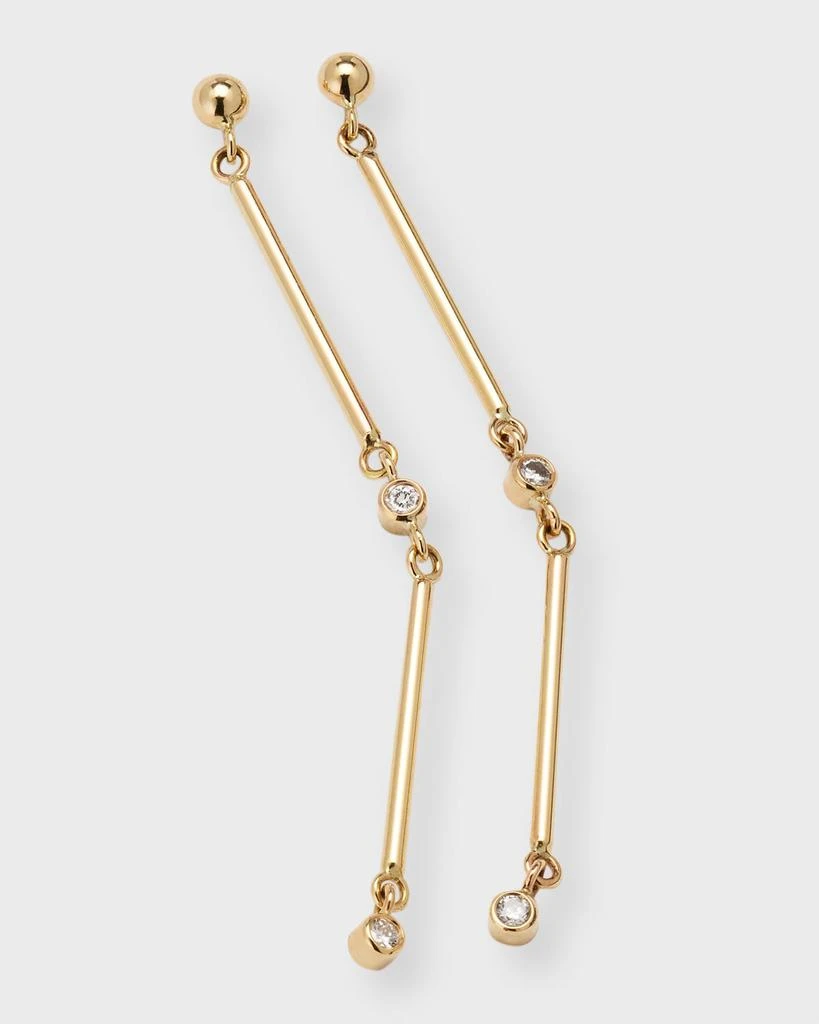 商品POPPY FINCH|Linear Bar Diamond Earrings,价格¥4423,第3张图片详细描述