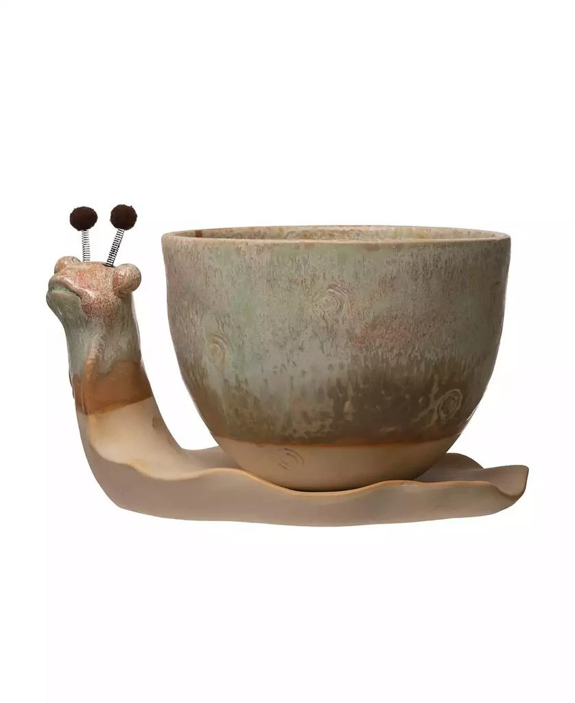 商品Storied Home|Stoneware Snail Planter, Set of 2 Each One Will Vary,价格¥299,第1张图片