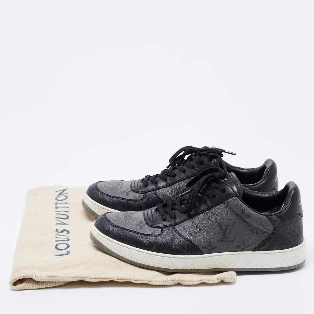 Louis Vuitton Grey/Black Monogram Canvas And Leather Rivoli Lace Up Sneakers  Size 36.5 商品