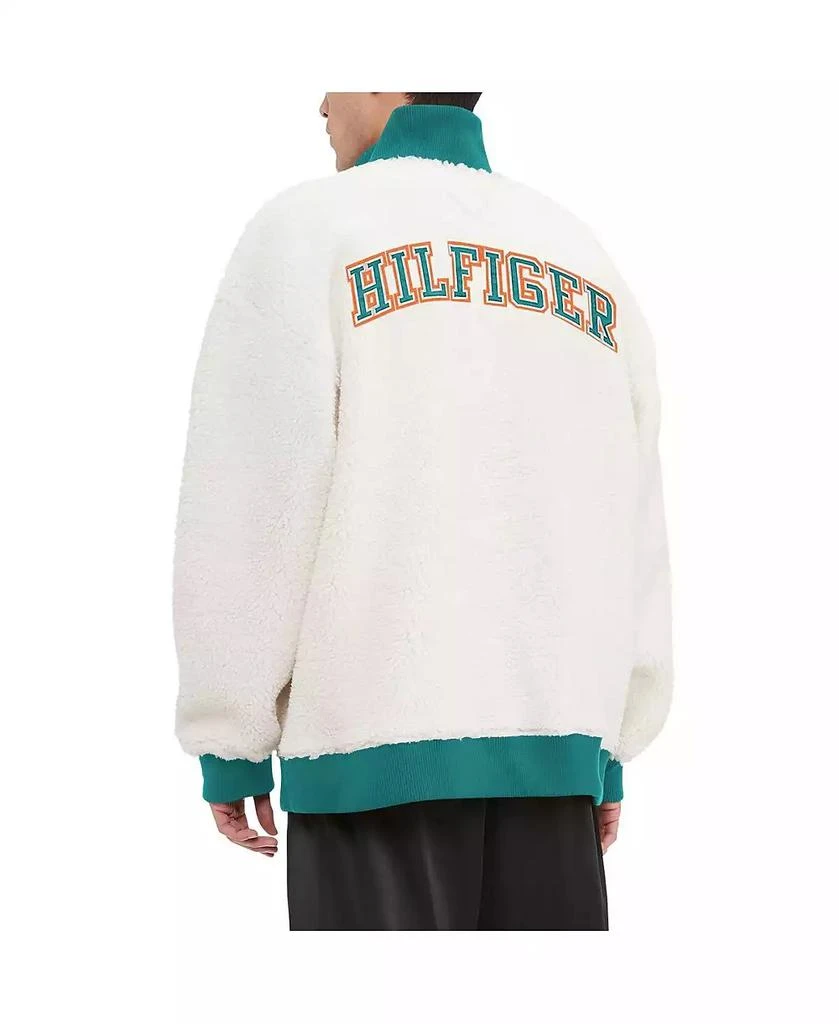 商品Tommy Hilfiger|Men's Cream Miami Dolphins Jordan Sherpa Quarter-Zip Sweatshirt,价格¥673,第2张图片详细描述