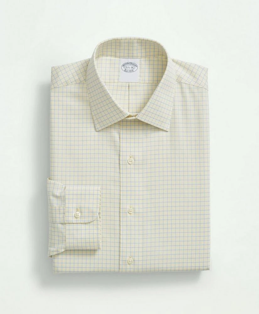 商品Brooks Brothers|Stretch Supima® Cotton Non-Iron Royal Oxford Ainsley Collar, Windowpane Dress Shirt,价格¥469,第2张图片详细描述