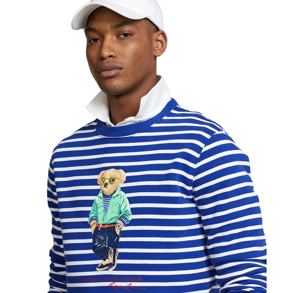 商品Ralph Lauren|Men's Polo Bear Striped Fleece Sweatshirt,价格¥749,第3张图片详细描述