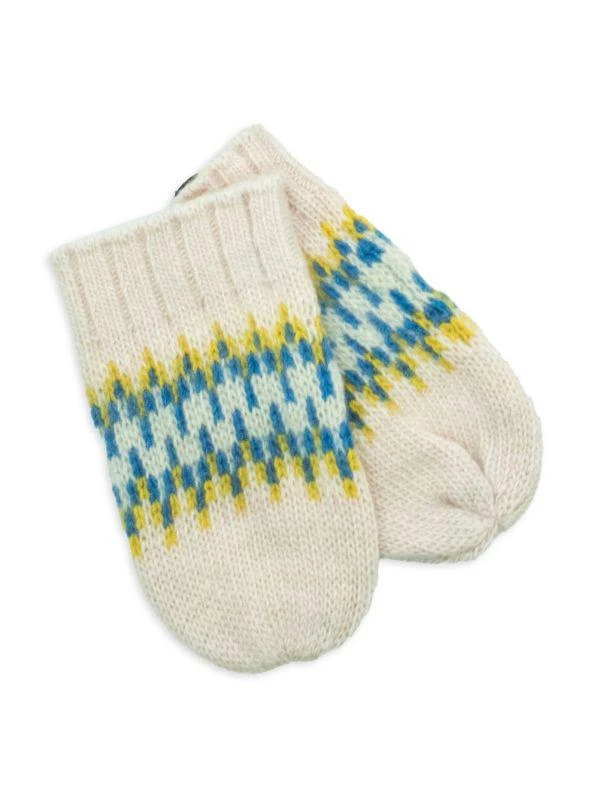 商品Portolano|Baby's Zigzag Woven Cashmere Mittens,价格¥450,第1张图片