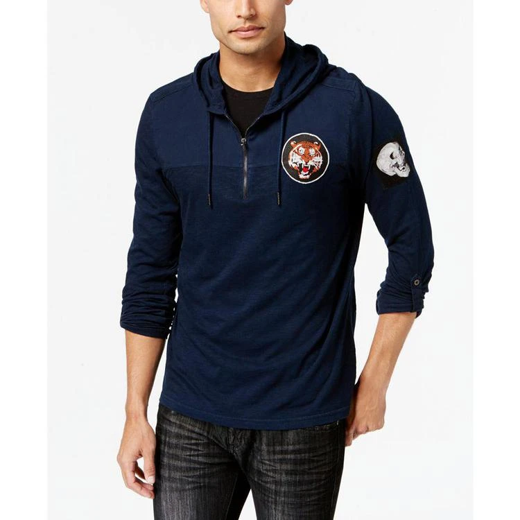 商品INC International|Men's Quarter-Zip Patch Hoodie, Created for Macy's,价格¥184,第1张图片