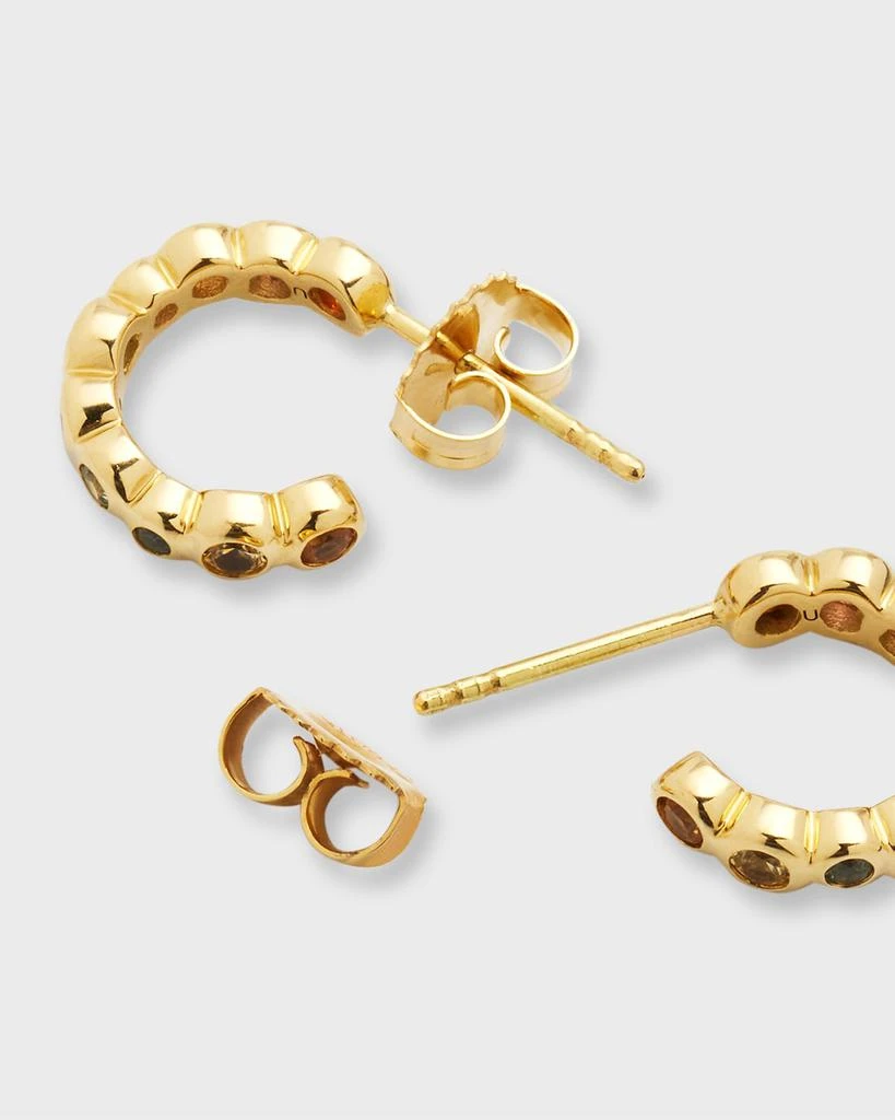 商品Ippolita|18K Starlet Tiny Hoop Earrings with Rainbow Sapphires,价格¥13734,第4张图片详细描述