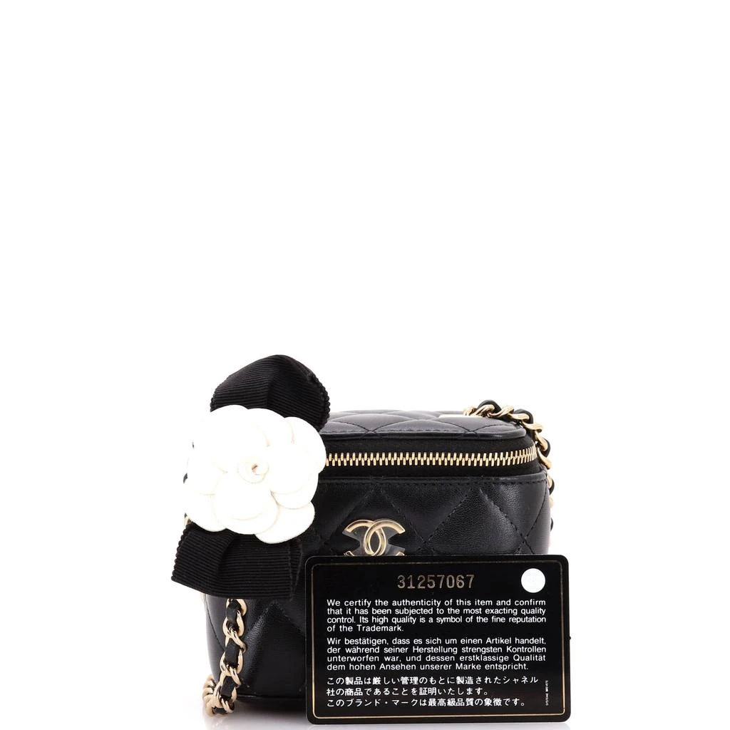 商品[二手商品] Chanel|Camellia Bow Vanity Case with Chain Quilted Lambskin Mini,价格¥22814,第2张图片详细描述