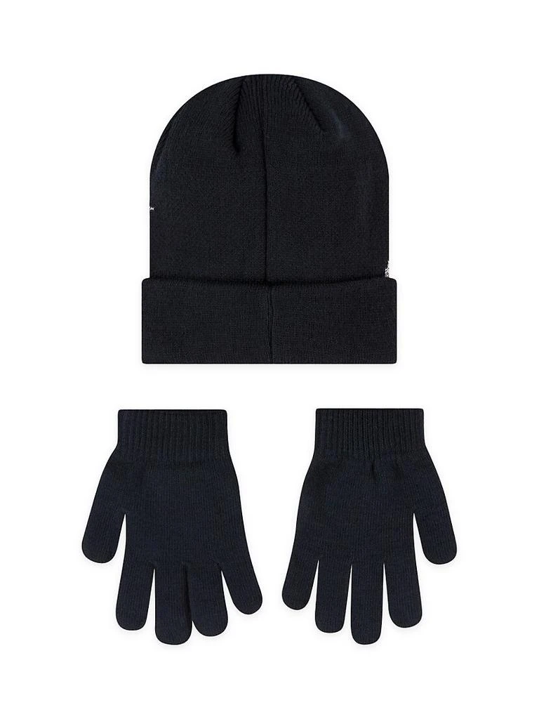 商品NIKE|Little Kid's Logo Futura Beanie & Gloves Set,价格¥181,第2张图片详细描述