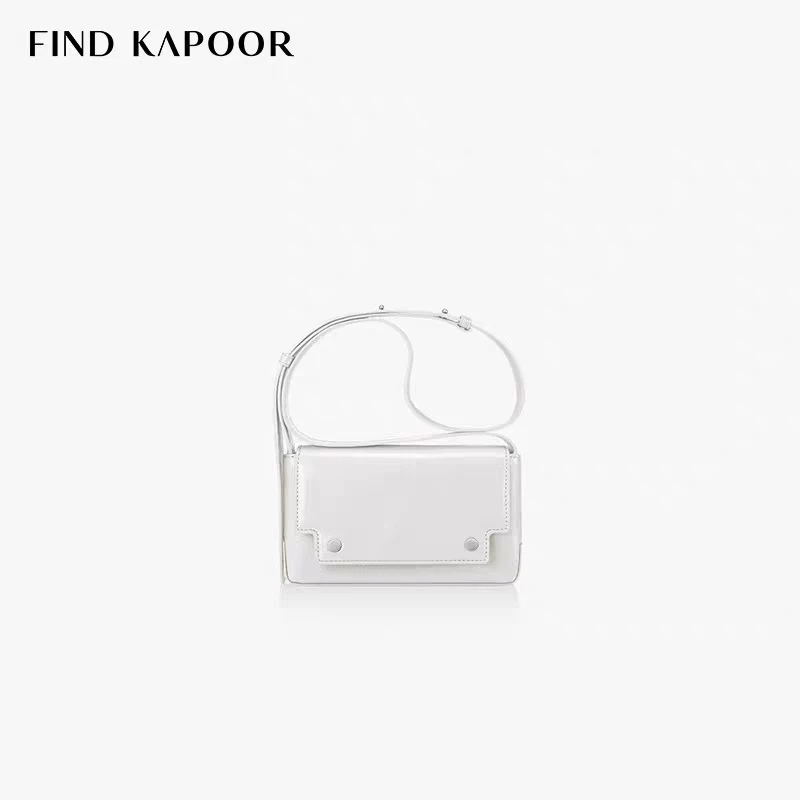 商品FIND KAPOOR|【享贝家】（国内现货）梵德卡普尔 单肩斜挎无性别褶纹小号方盒包 白色 FBMC18CR0IV,价格¥499,第1张图片