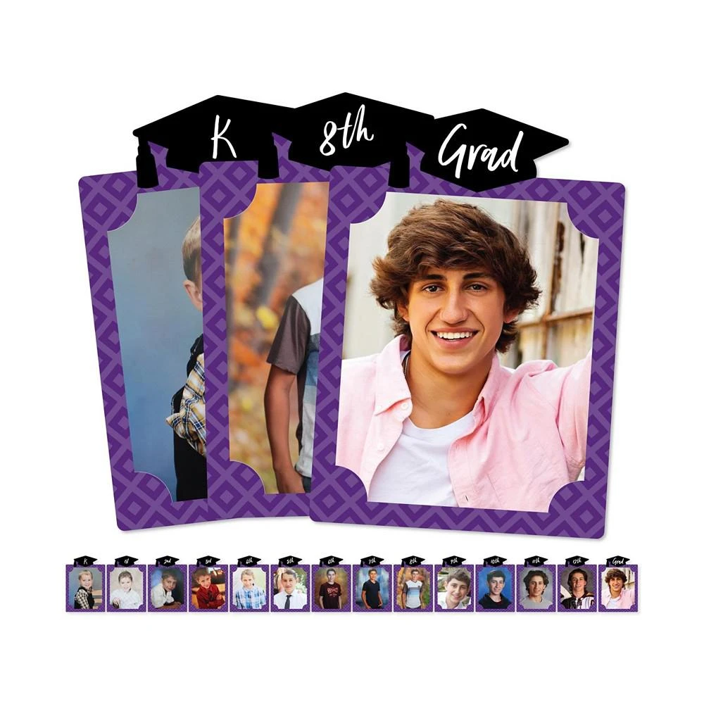 商品Big Dot of Happiness|Purple Grad - Best is Yet to Come - 8 x 10 inches K-12 School Photo Holder - DIY Graduation Party Decor - Picturific Display,价格¥224,第1张图片